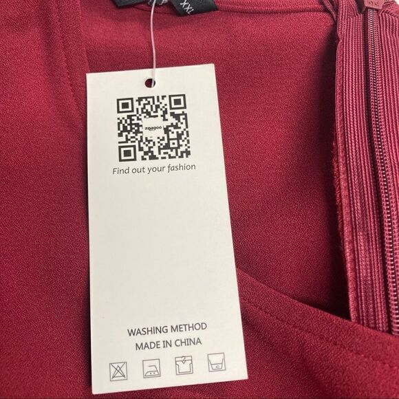 ZEAGOO Women’s Red ( Maroon) Dress, Size XXL New With Tags - Picture 10 of 12